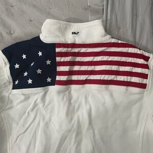 Vineyard Vines White and Navy Pullover
